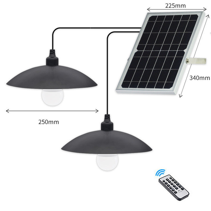 Solar Chandelier One With Two Bulbs